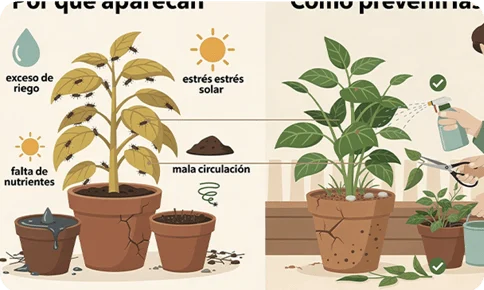 Causas y prevención de plagas en las plantas