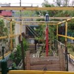 construcción del esqueleto del invernadero